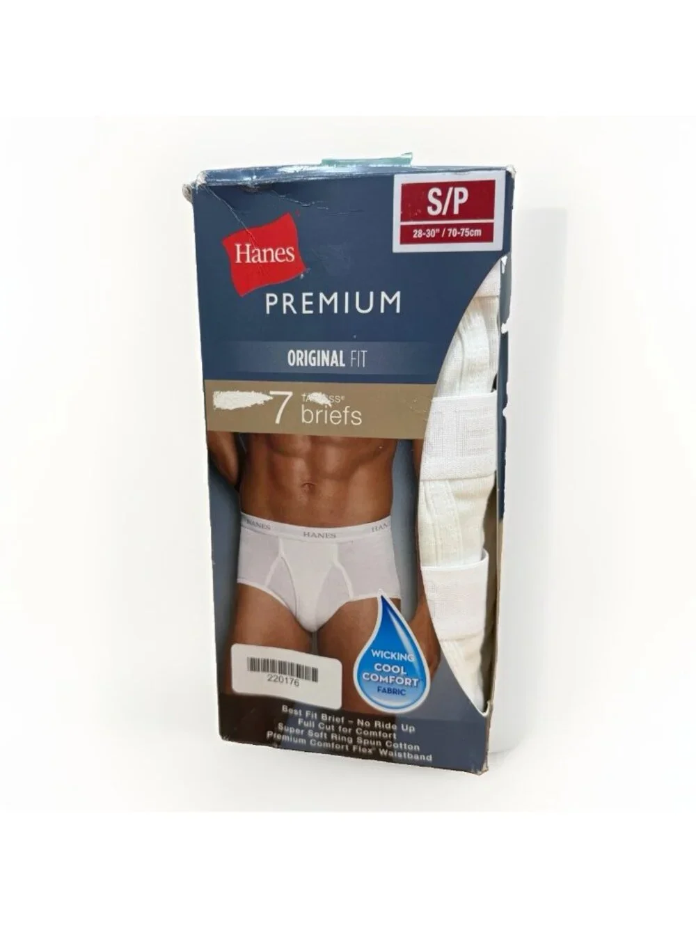 Hanes Premium Original Fit Briefs 7-Pack in White size S Small 100% Cotton NEW